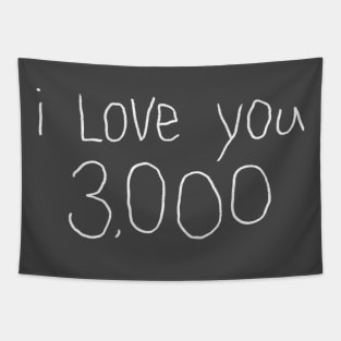 I Love You 3,000 (white) Tapestry