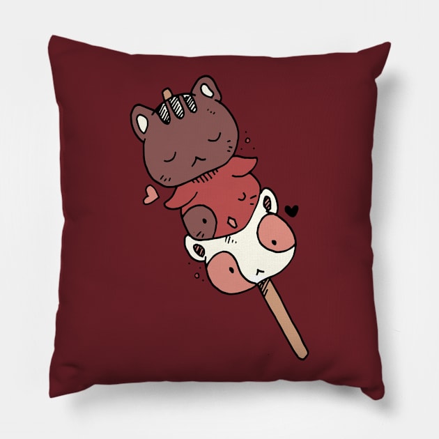 Dango Cat Pillow by The Craft Coven