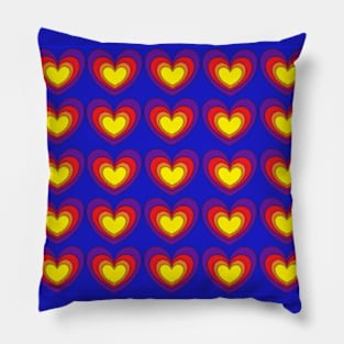 Colorful Hearts Pillow