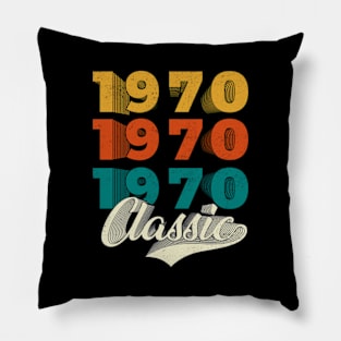 Vintage Retro 1970 50 Years Old 50th Birthday Gift Pillow