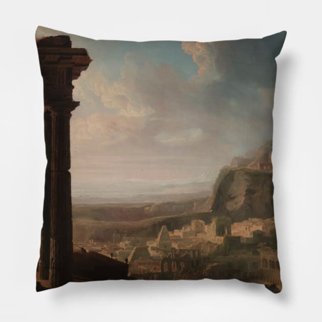 Ruins of an Ancient City by John Martin Pillow by Classic Art Stall