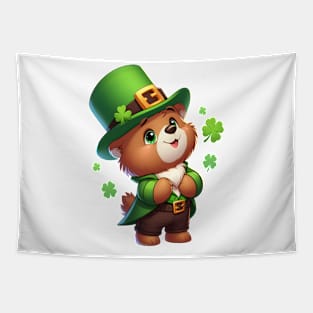 Cute Irish Leprechaun Bear Kawaii Tapestry