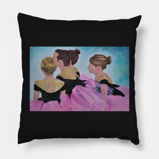 Ballet Children in Pink TuTus Pillow