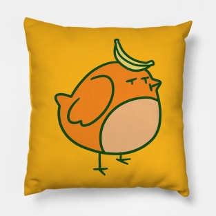 Orange Banana Bird Pillow