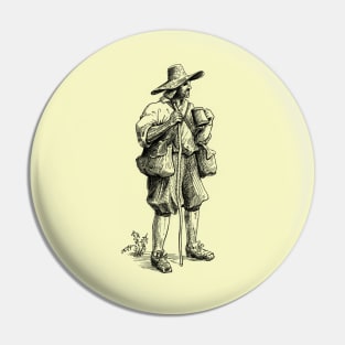 Man in Old Holland Style Pin