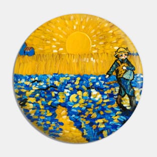 Cat Sower At Sunset Pin