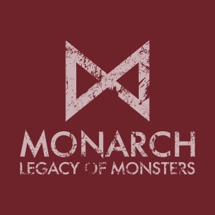 Monarch: Legacy of Monsters titles (white & weathered) T-Shirt