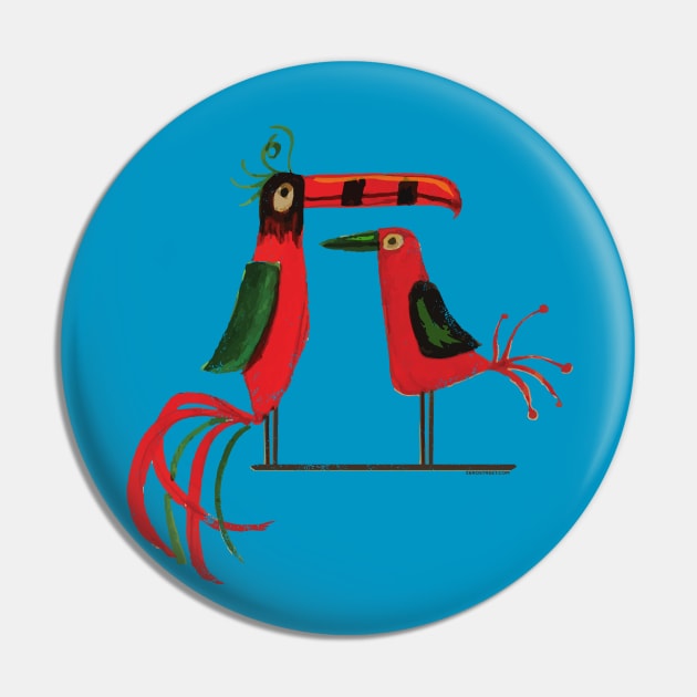 Tiki Birds Pin by zerostreet