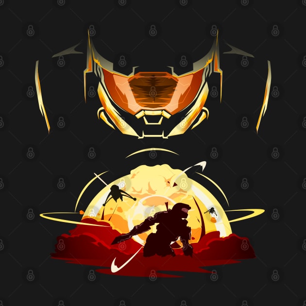 Halo infinite - master chief helmet - 117 by LucioDarkTees