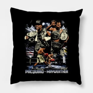 Floyd Mayweather Vs. Manny Pacquiao Vintage Pillow