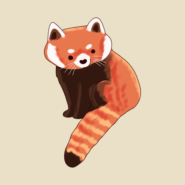 Red panda illustration by Mayarart