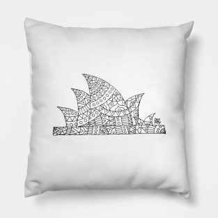 Sydney opera house mandala design Pillow