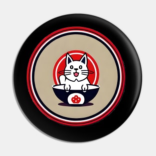 Cute Japanese Cat ramen Pin