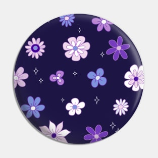 Lilac Woods Floral Pattern Pin