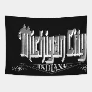 Vintage Michigan City, IN Tapestry