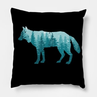 Wolf silhouette Pillow