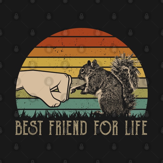 Best Friend For Life Squirrel Elegance, Tee Talk for Wildlife Fans by Merle Huisman