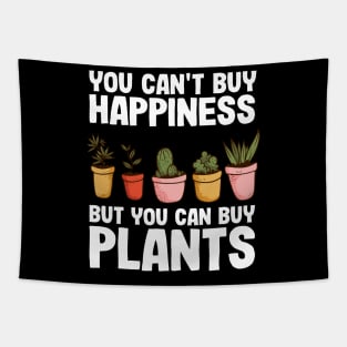 You Can't Buy Happiness But Plants Gardening Gift Gardener Funny Tapestry