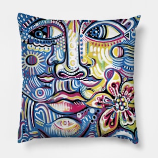 abstract faces Pillow