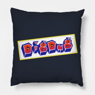 Dig Dug Logo Pillow