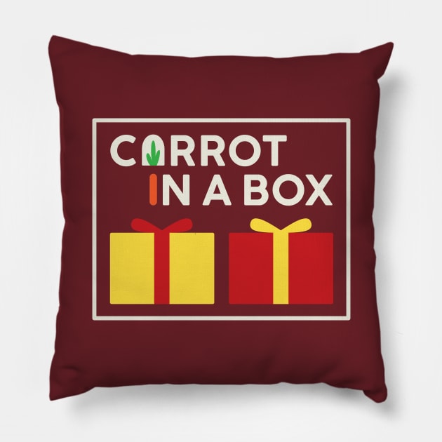 Carrot in a Box Pillow by thedustyshelves