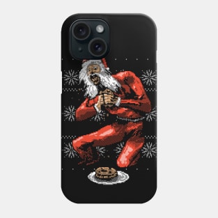 Santa Devouring His Cookies Phone Case