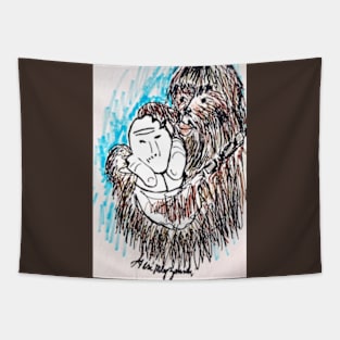 Chewbacca and a storm trooper Tapestry