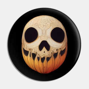 Pumpkin Skull Halloween Pin