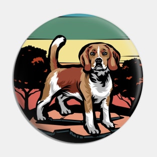 Beagle | Retro design for Dog Lovers Pin