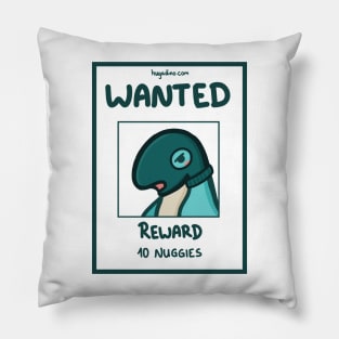 Wanted sign for a T-Rex, dino, dinosaurier Pillow