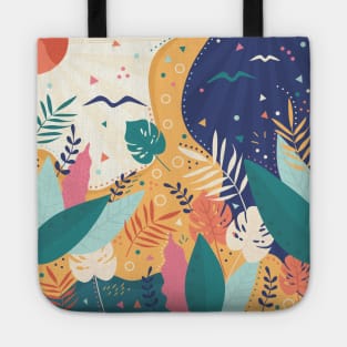 Tropical pattern Tote