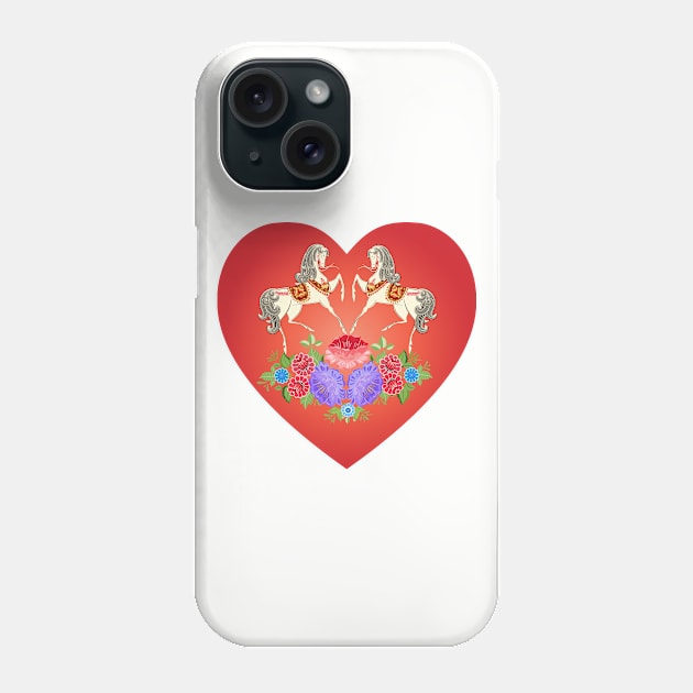 Horse Girl Women I Love Horses Cute Heart Horseback Riding Horse Fan & Lover Gift. Phone Case by DMLukman