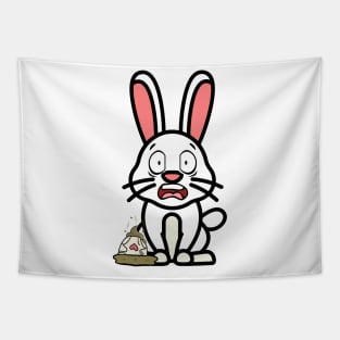 Funny Bunny steps on a dirty diaper Tapestry