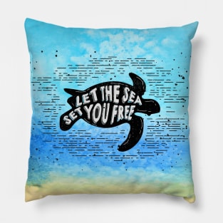 Sea you soon [Positive tropical motivation] Pillow