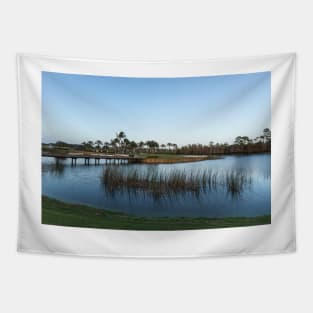 Blue hour on a golf course Tapestry