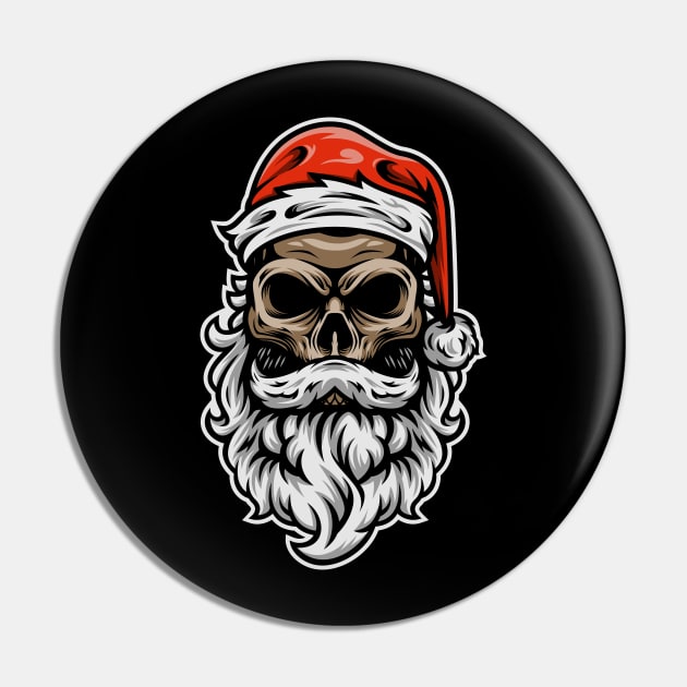 Evil Skull Santa Claus Pin by jakechays