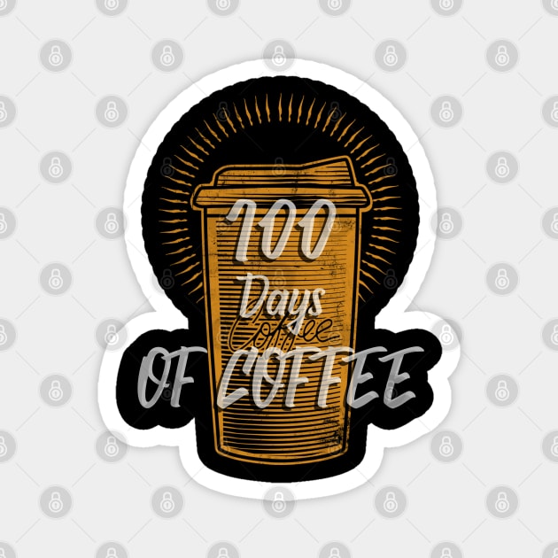 100 days of coffee Magnet by Pixel Threads 