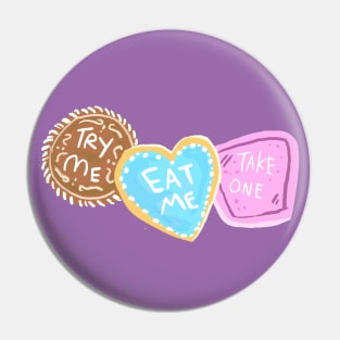 Eat Me Try Me Take One Cookies Pin