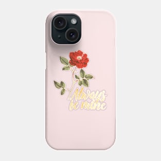 Valentine with Red Rose Flower Phone Case