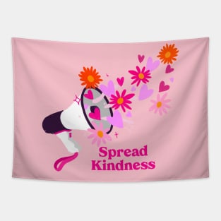 Spread Kindness: Loudspeaker with Flowers Tapestry