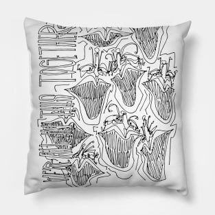 #3 - Limp Faces Psychedelic Line Ink Drawing with Art Style really interesting and creepy in some way so I made this. Pillow