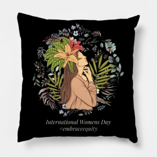 international women's day 2023 embrace equity 2023 Pillow