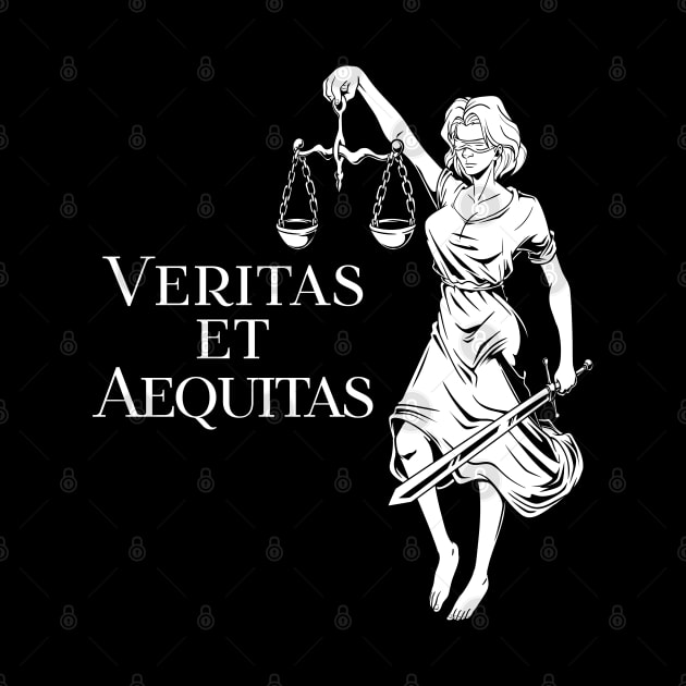 Veritas et Aequitas - Goddess Lady Justice by Modern Medieval Design