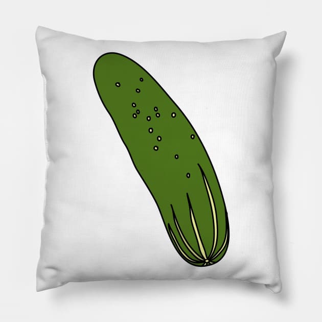 Pickles Green Cucumber Pillow by notsniwart