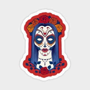 Rose skull Magnet