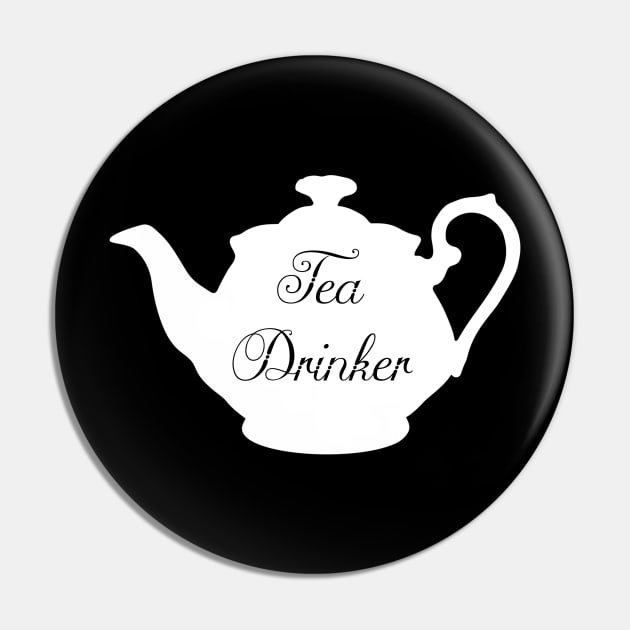 Tea Drinker (White) Pin by CollectingMinds