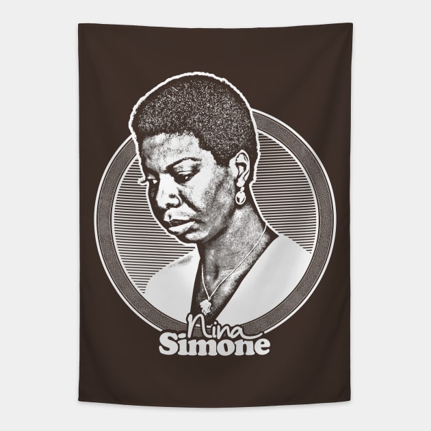 Nina Simone //\\ Original Retro Fan Art Design Tapestry by DankFutura