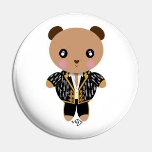 Sparkly jacket bear Pin