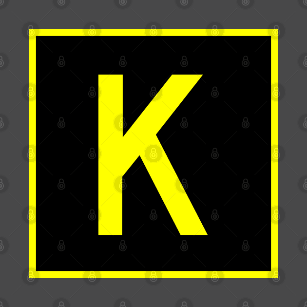 K - Kilo - FAA taxiway sign, phonetic alphabet by Vidision Avgeek