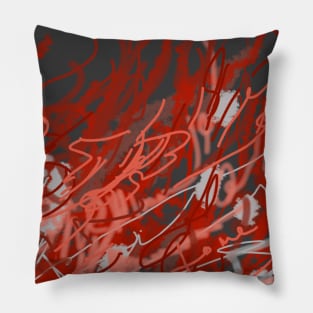 Red Fire abstracts Pillow